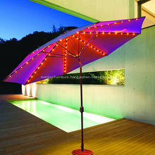 Nice Straight Metal Tilt Led Outdoor Umbrella